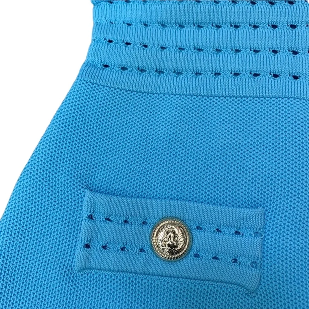 Turquoise Knit Stretch Dress The Kinral - Picture 10 of 11
